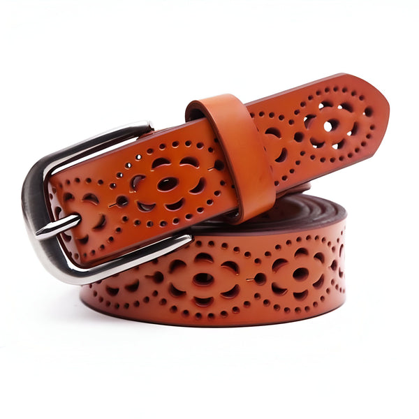 Ceinture Femme Perforée en Cuir
