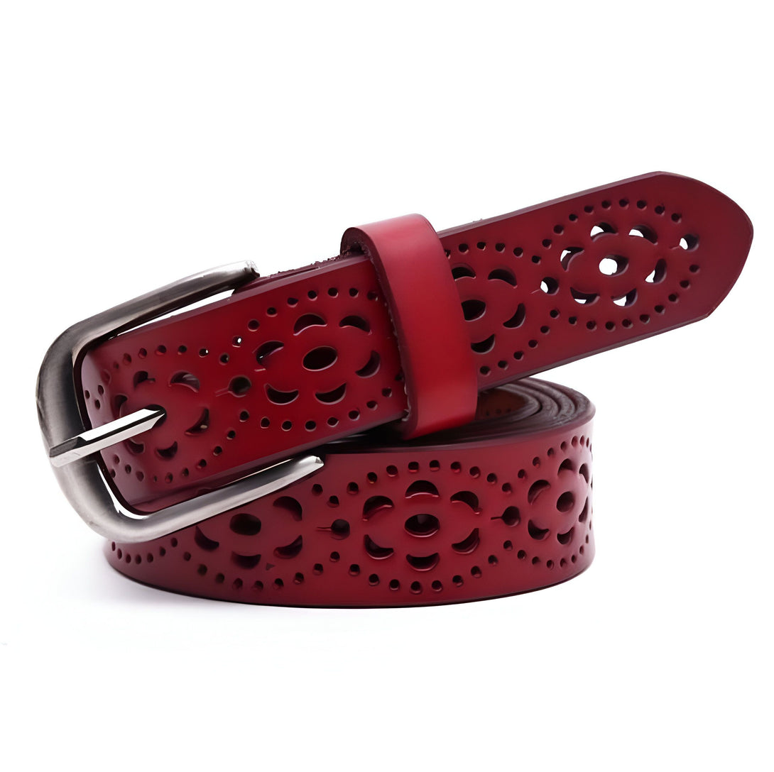 Ceinture Femme Perforée en Cuir
