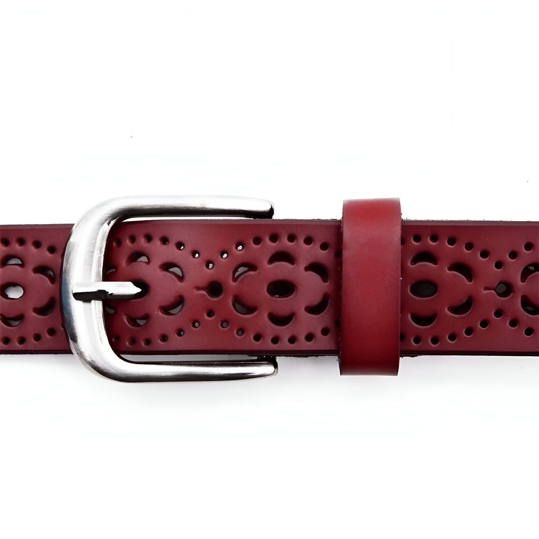 Ceinture Femme Perforée en Cuir

