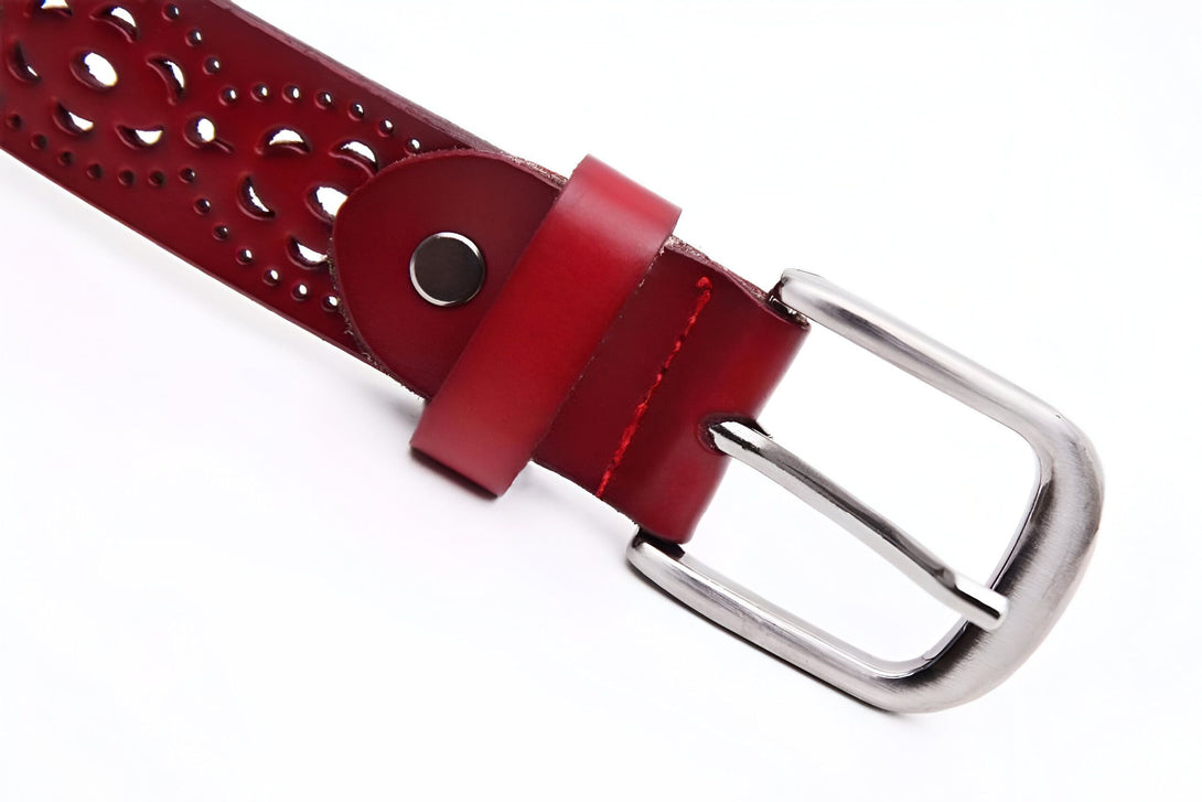 Ceinture Femme Perforée en Cuir
