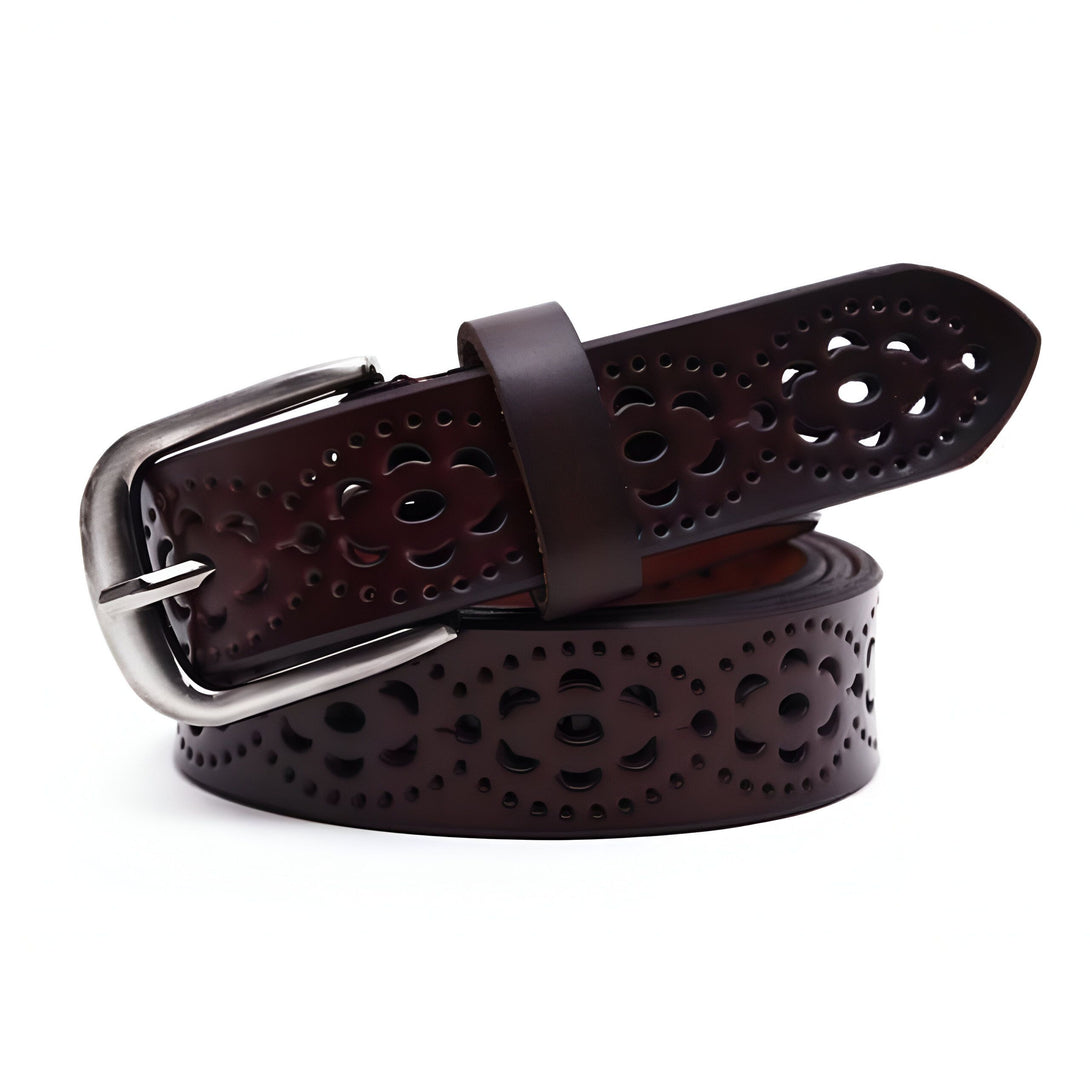 Ceinture Femme Perforée en Cuir
