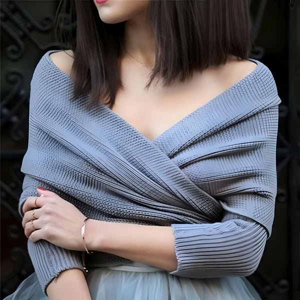 Châle Femme Hiver Tricot Cache-Cœur
