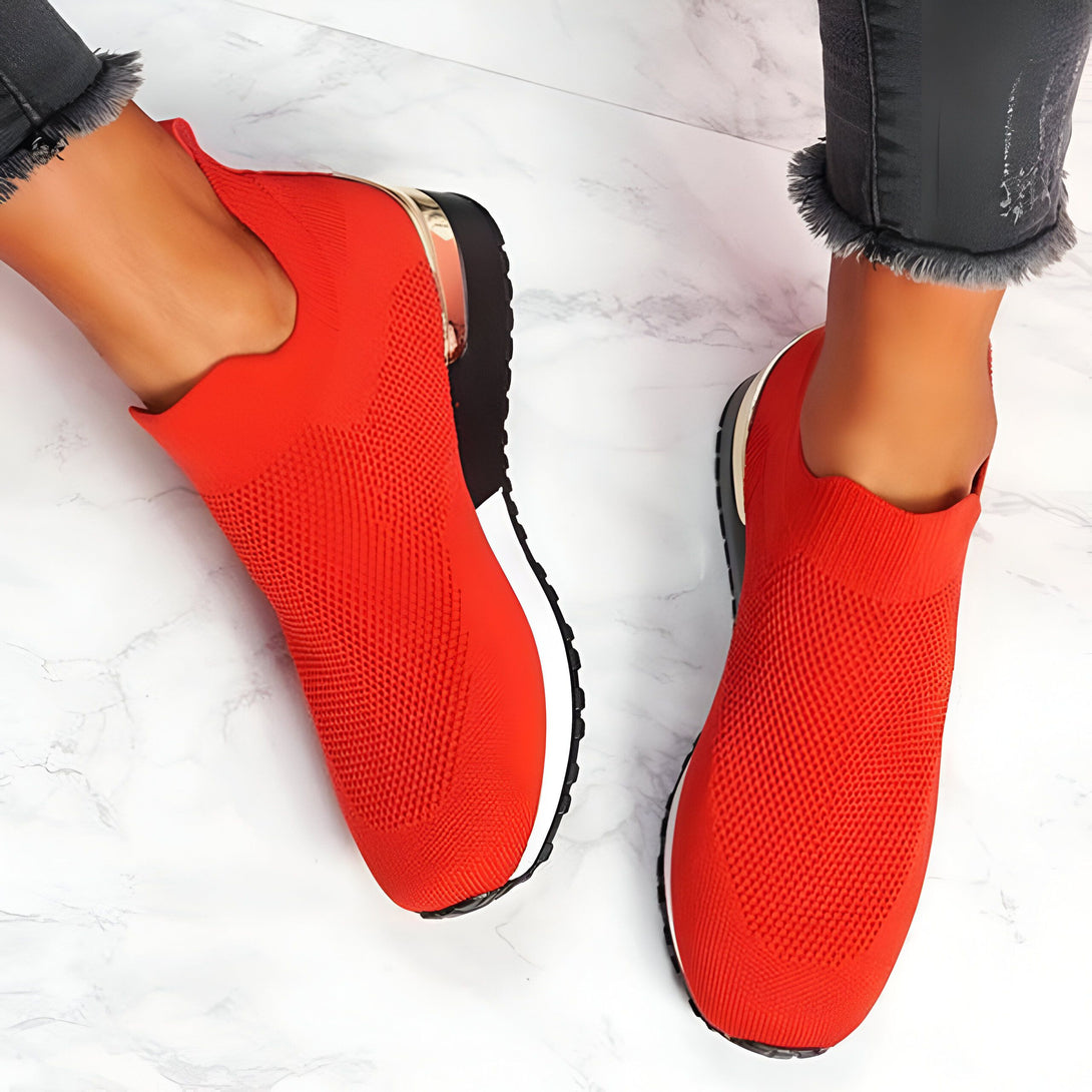 Chaussures Femme été - Sneakers Tricotées Sans Lacets
