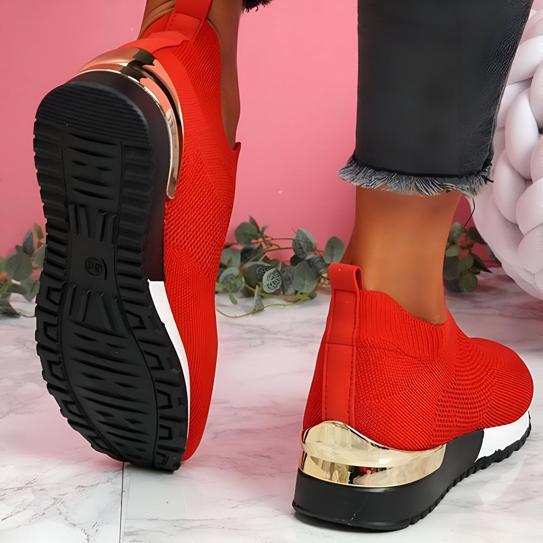 Chaussures Femme été - Sneakers Tricotées Sans Lacets
