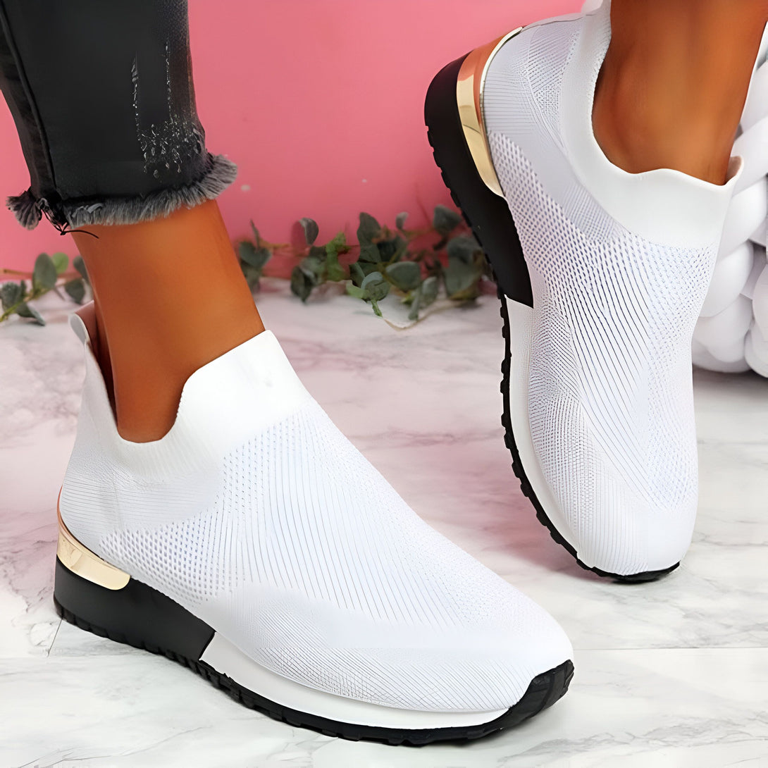 Chaussures Femme été - Sneakers Tricotées Sans Lacets

