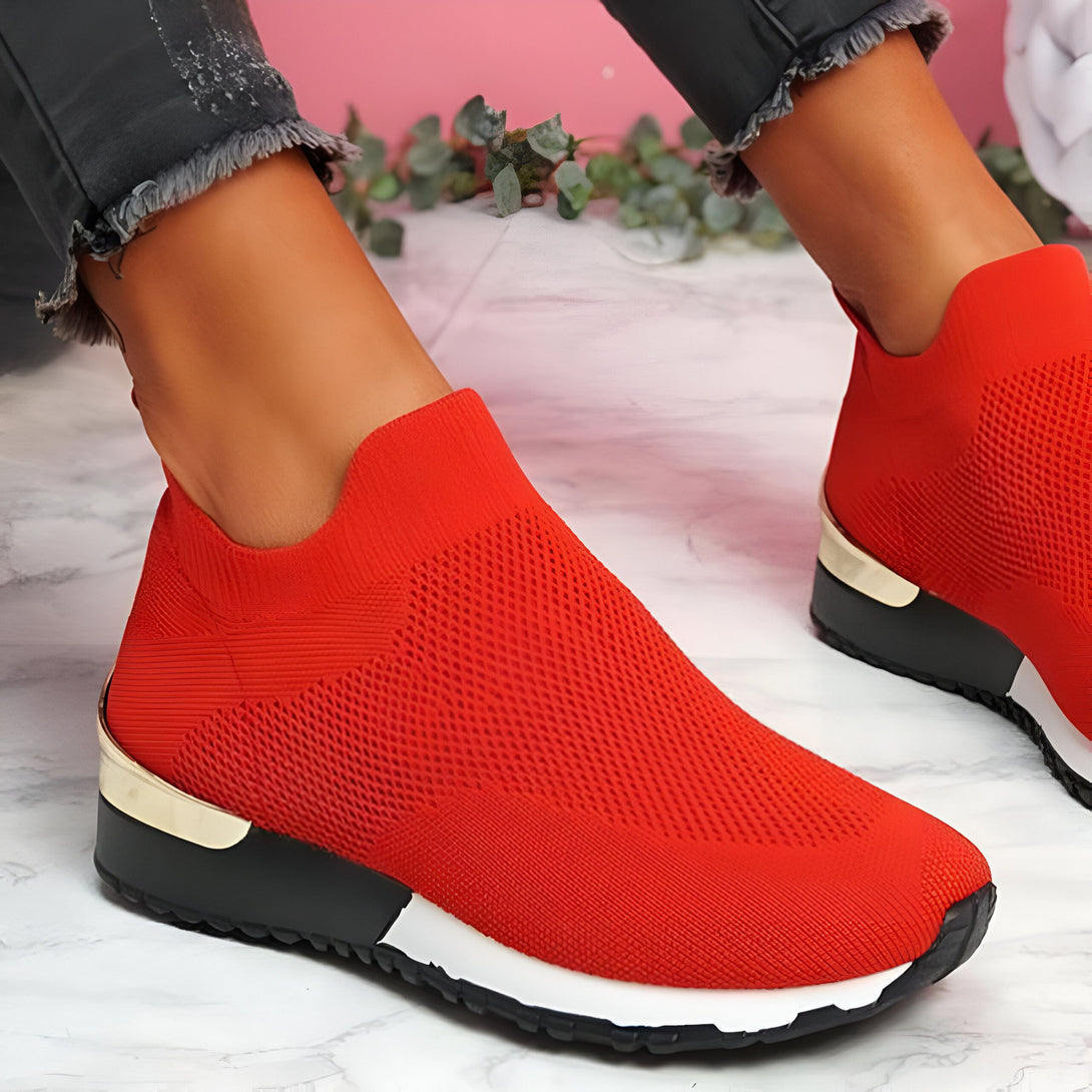 Chaussures Femme été - Sneakers Tricotées Sans Lacets
