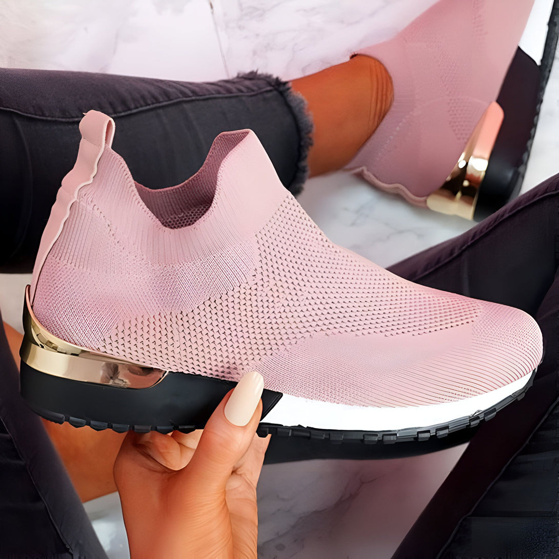 Chaussures Femme été - Sneakers Tricotées Sans Lacets
