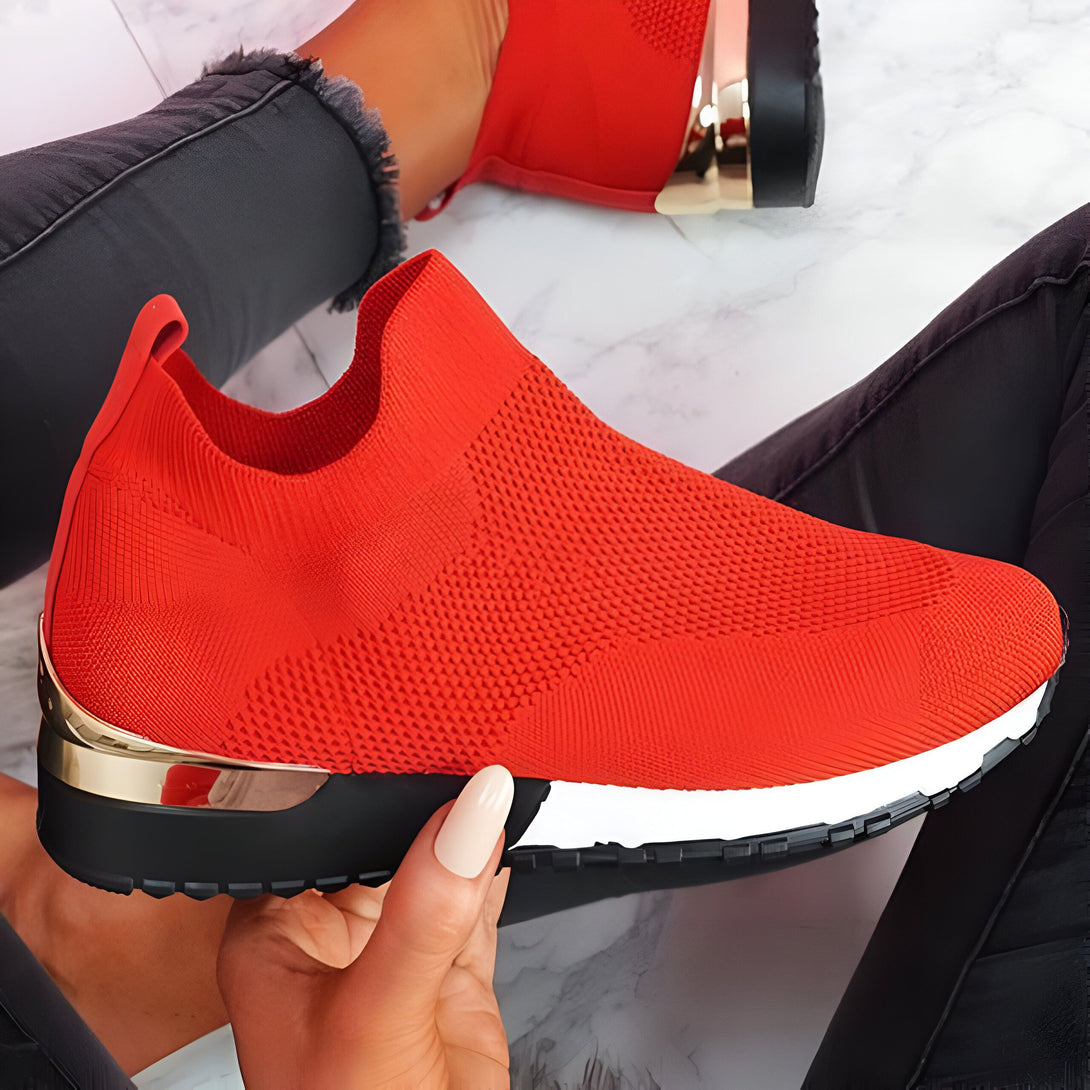 Chaussures Femme été - Sneakers Tricotées Sans Lacets
