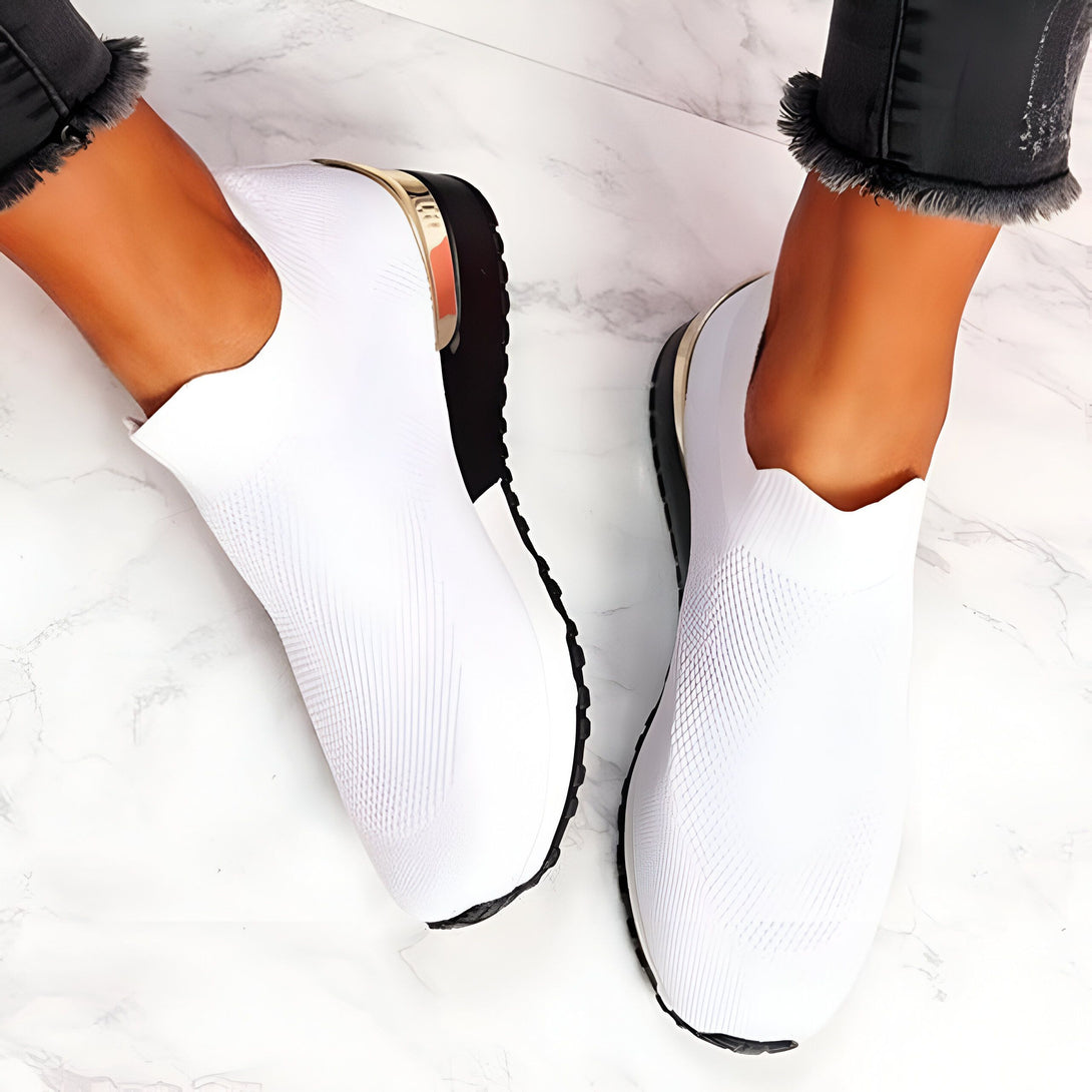 Chaussures Femme été - Sneakers Tricotées Sans Lacets
