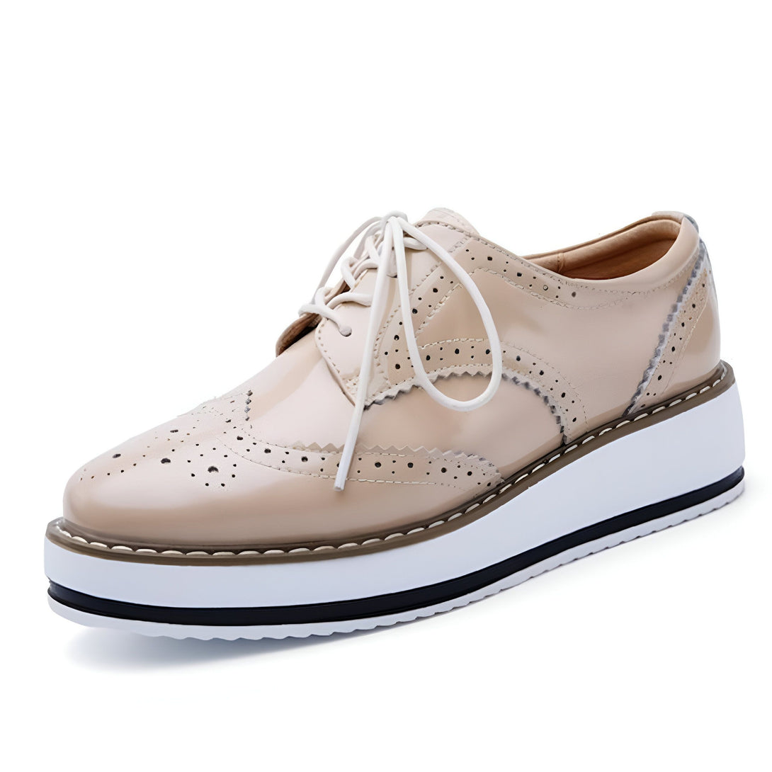 Chaussures Oxford Femme Chic Bordeaux
