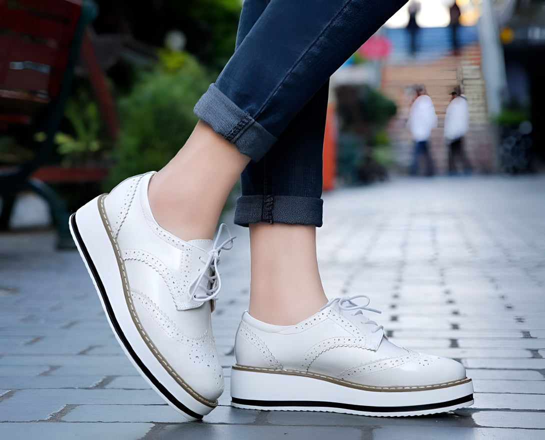 Chaussures Oxford Femme Chic Bordeaux
