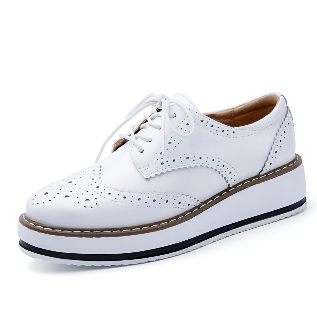 Chaussures Oxford Femme Chic Bordeaux
