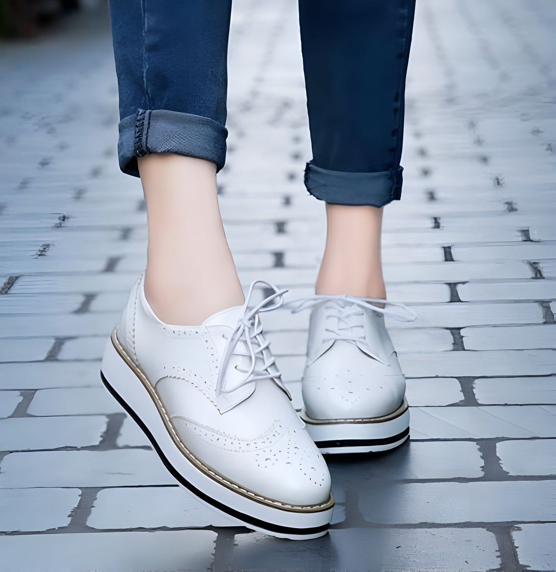 Chaussures Oxford Femme Chic Bordeaux
