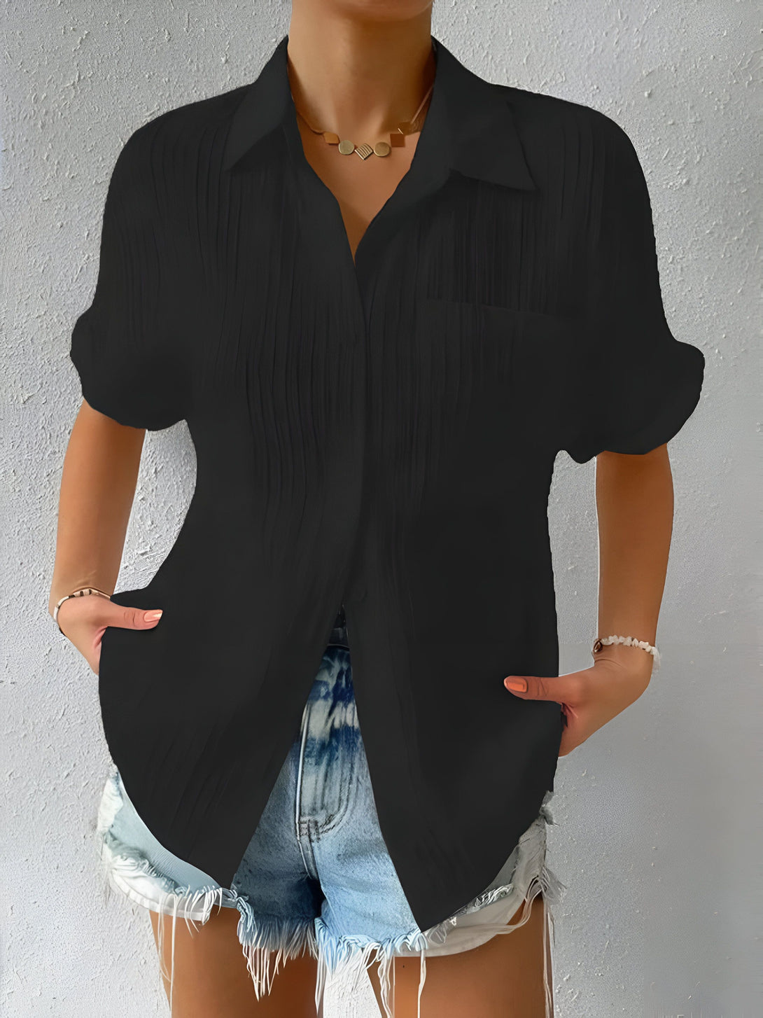 Chemise Femme Coton Manches Courtes

