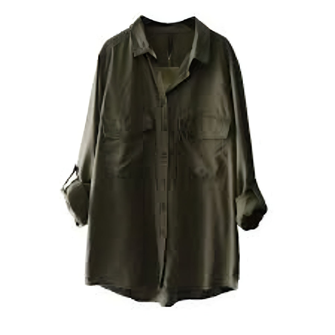 Chemise Femme Kaki Chic - Coupe Classique
