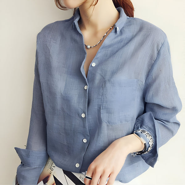 Chemisier Femme Chic Coton Lin
