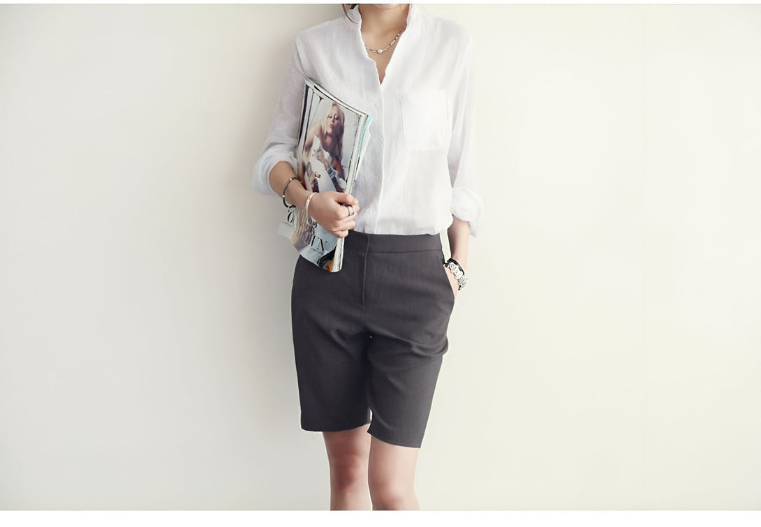 Chemisier Femme Chic Coton Lin
