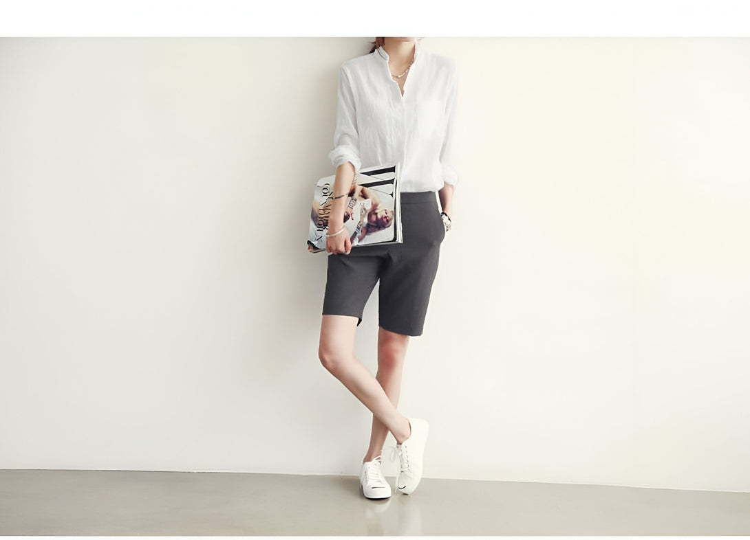 Chemisier Femme Chic Coton Lin
