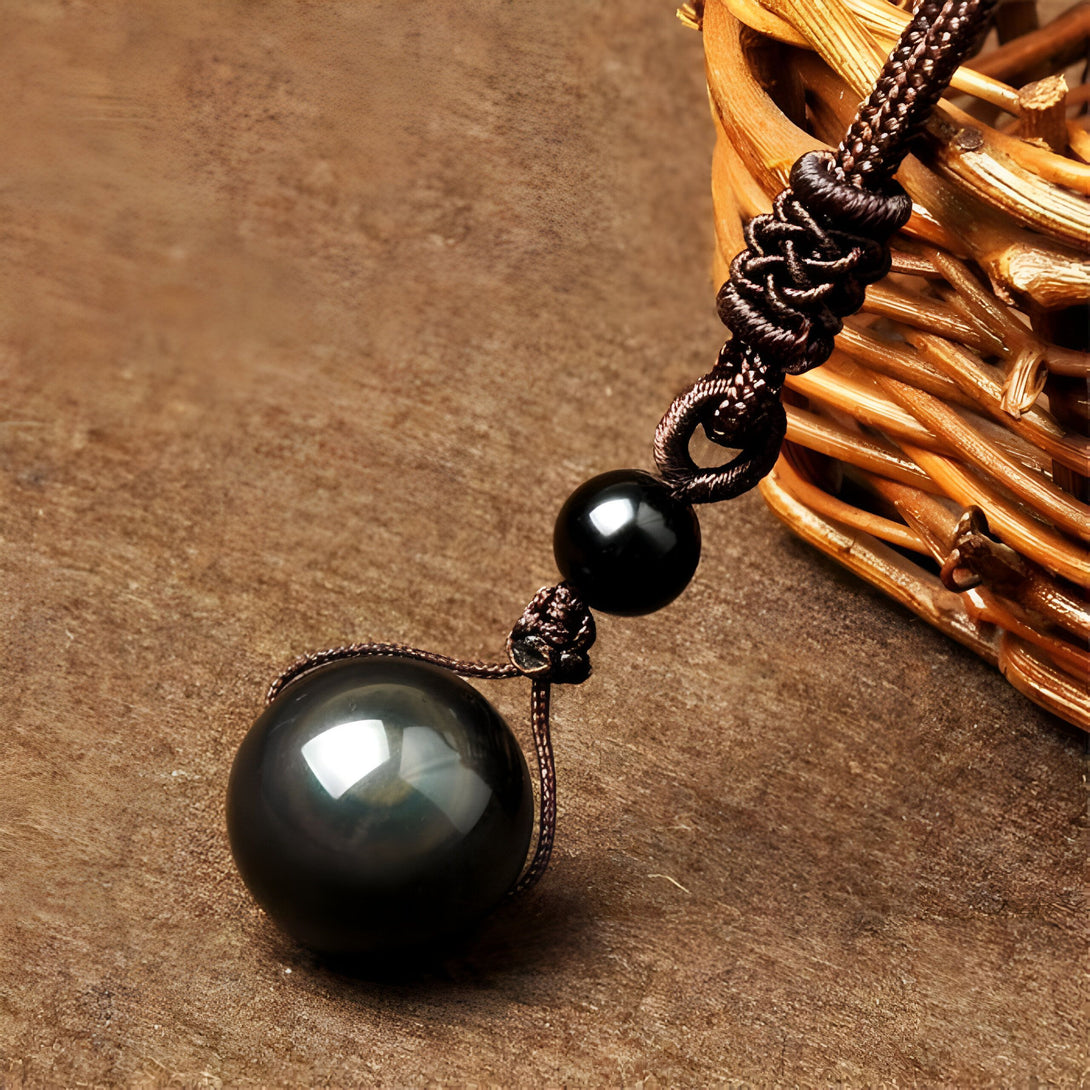 Collier Obsidienne Arc-en-ciel : Protection & Bien-être
