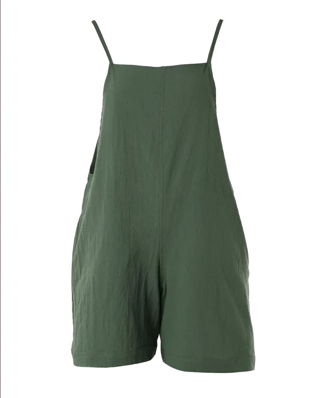 Une combinaison short verte dos nu