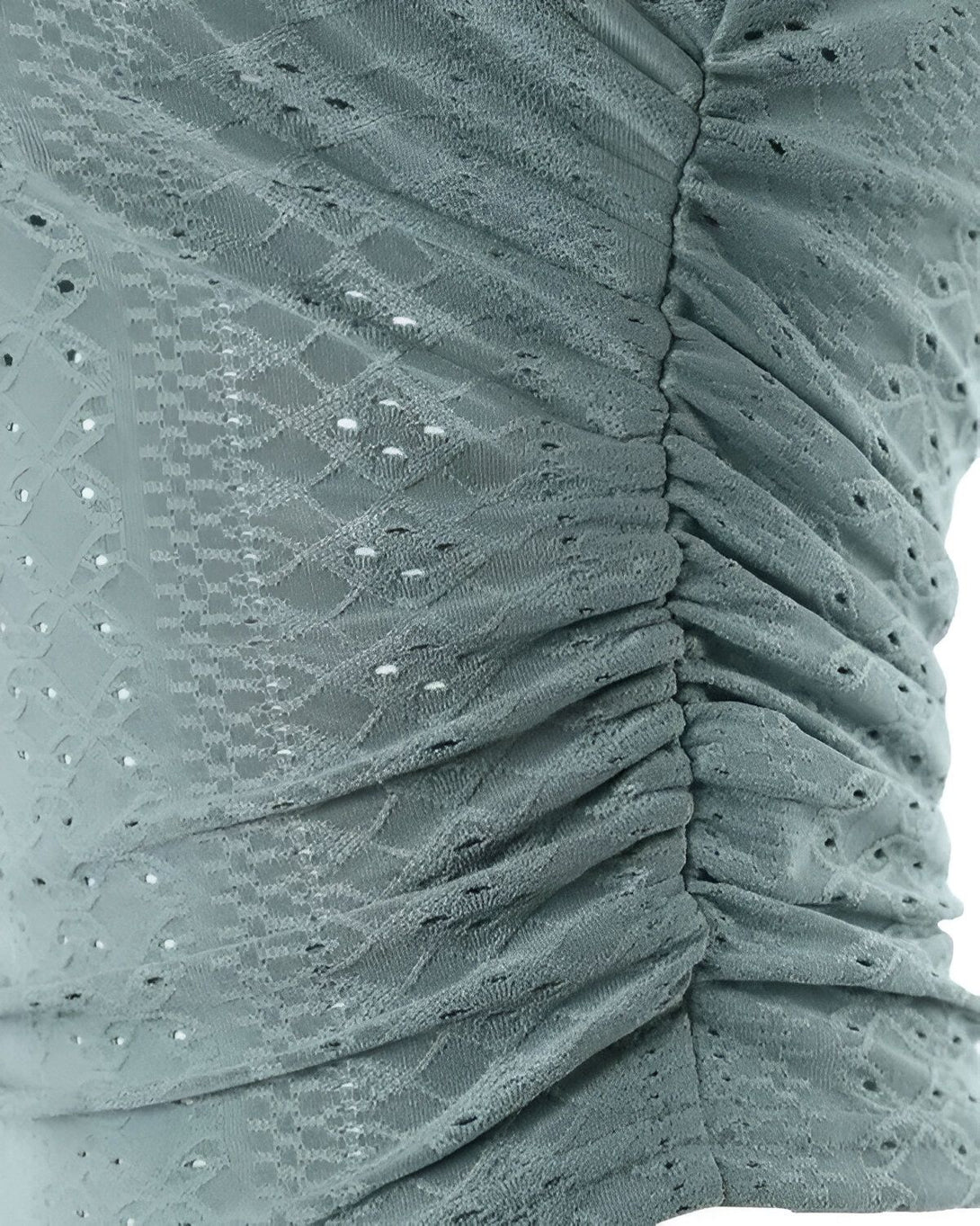 Débardeur froncé texturé à broderie anglaise