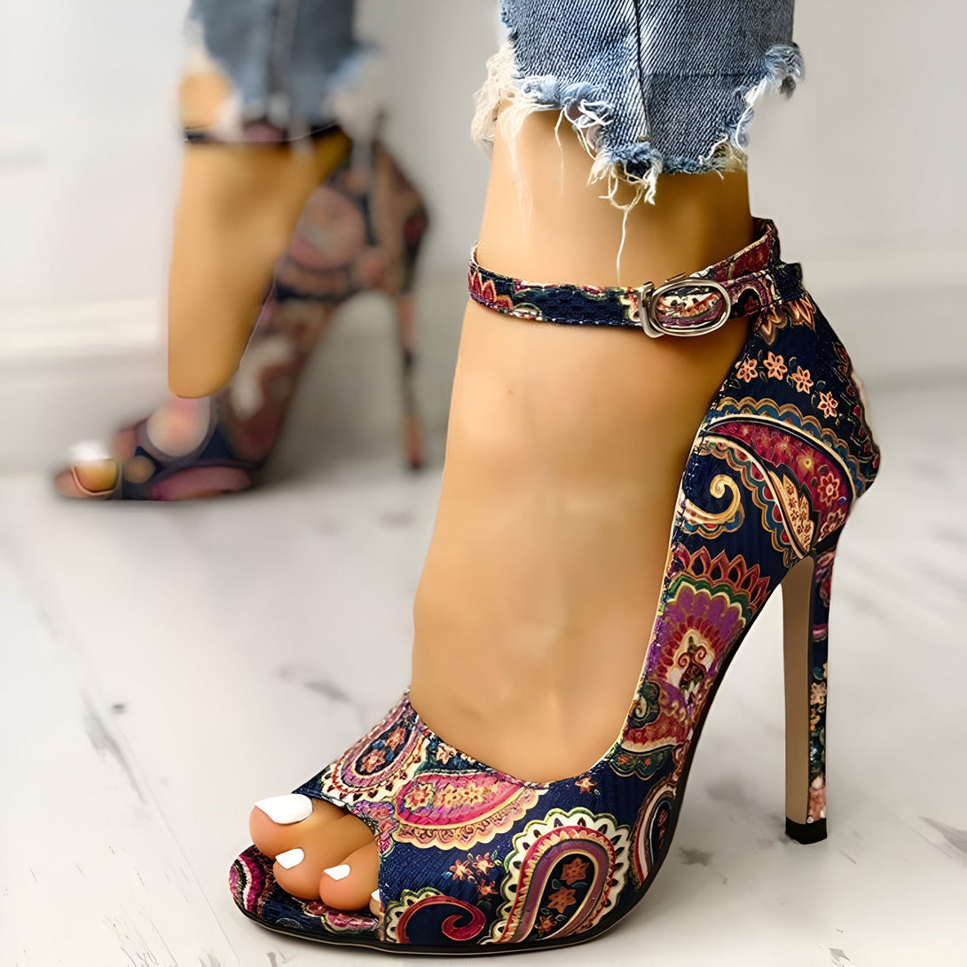 Escarpins Talons Hauts Chic Femme - Imprimé Paisley
