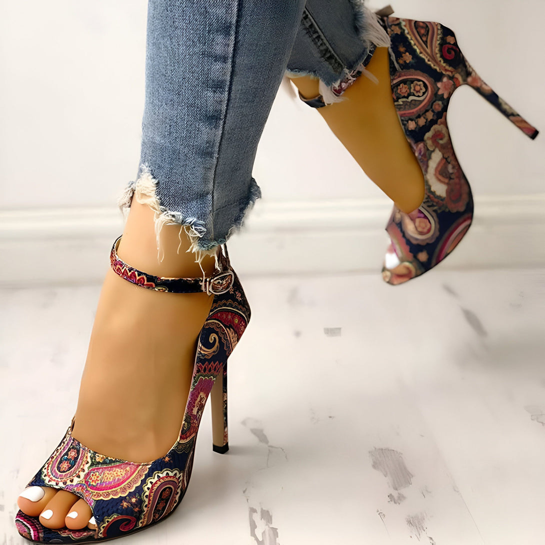 Escarpins Talons Hauts Chic Femme - Imprimé Paisley
