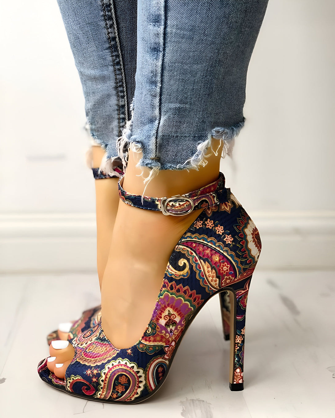 Escarpins Talons Hauts Chic Femme - Imprimé Paisley
