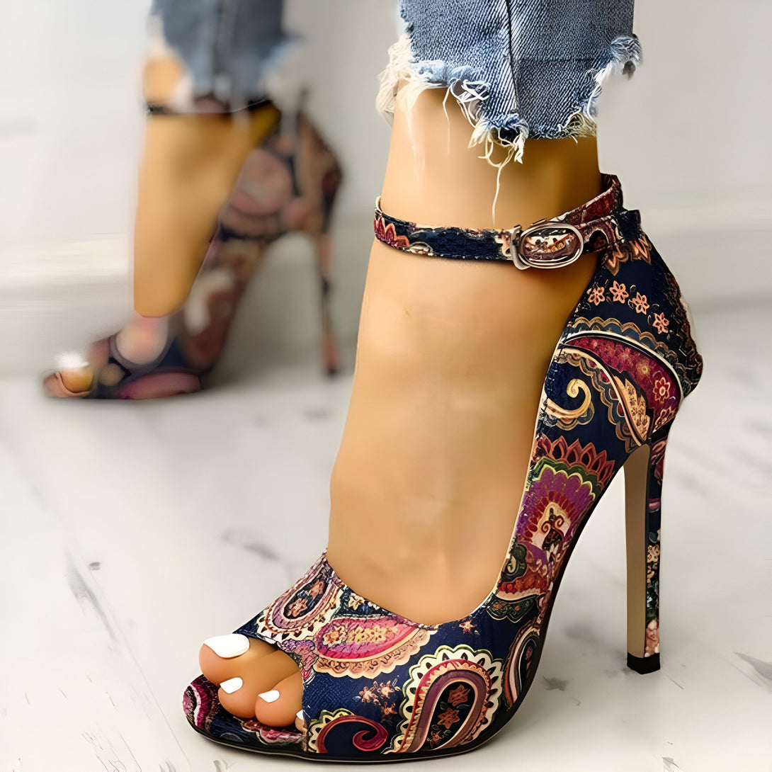 Escarpins Talons Hauts Chic Femme - Imprimé Paisley
