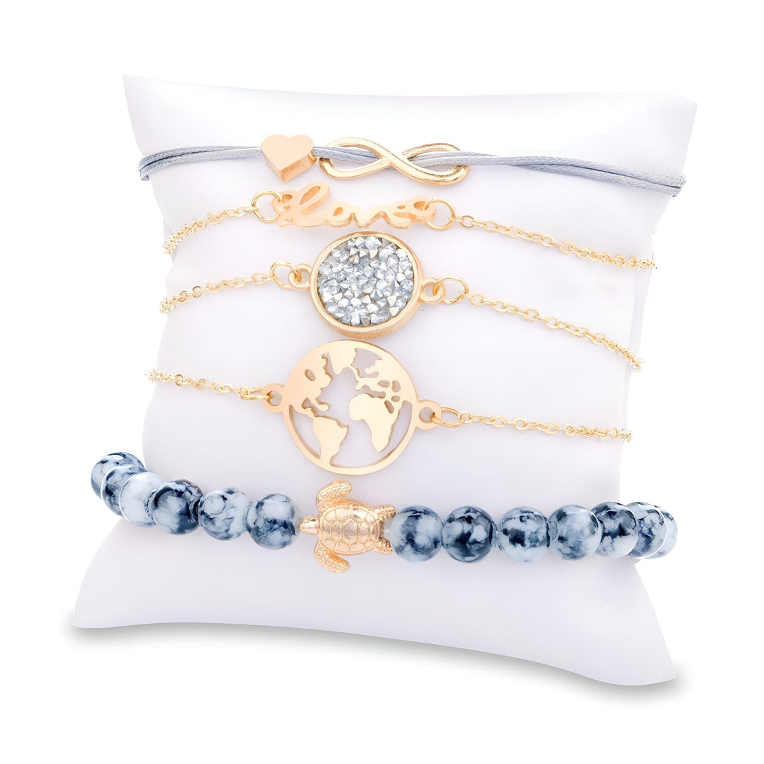 Lot de 5 Bracelets Femme Bohème Chic
