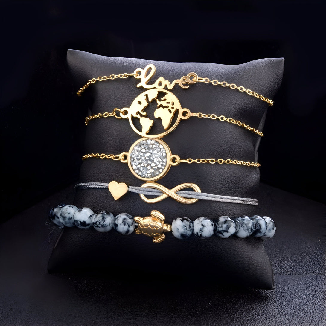 Lot de 5 Bracelets Femme Bohème Chic
