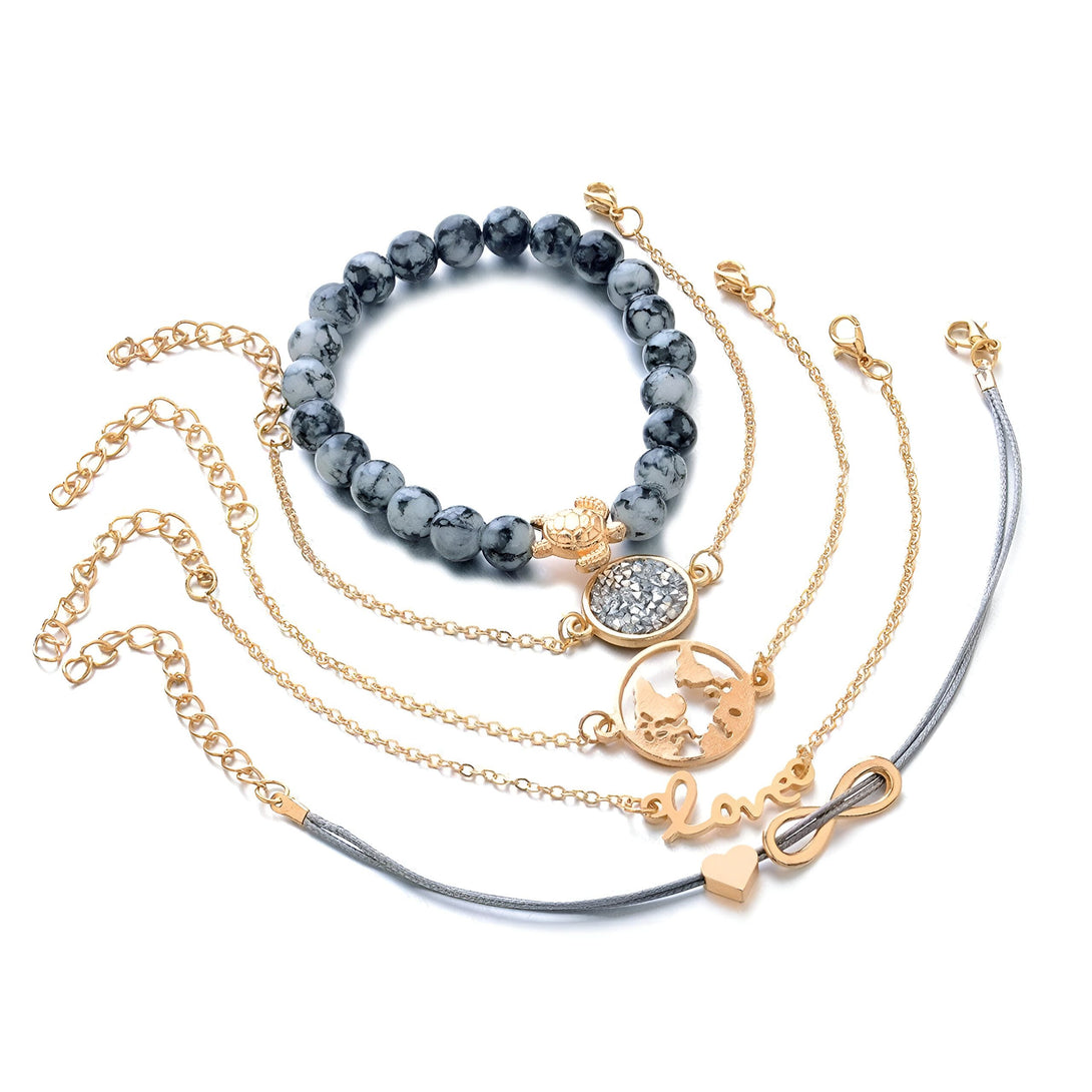 Lot de 5 Bracelets Femme Bohème Chic

