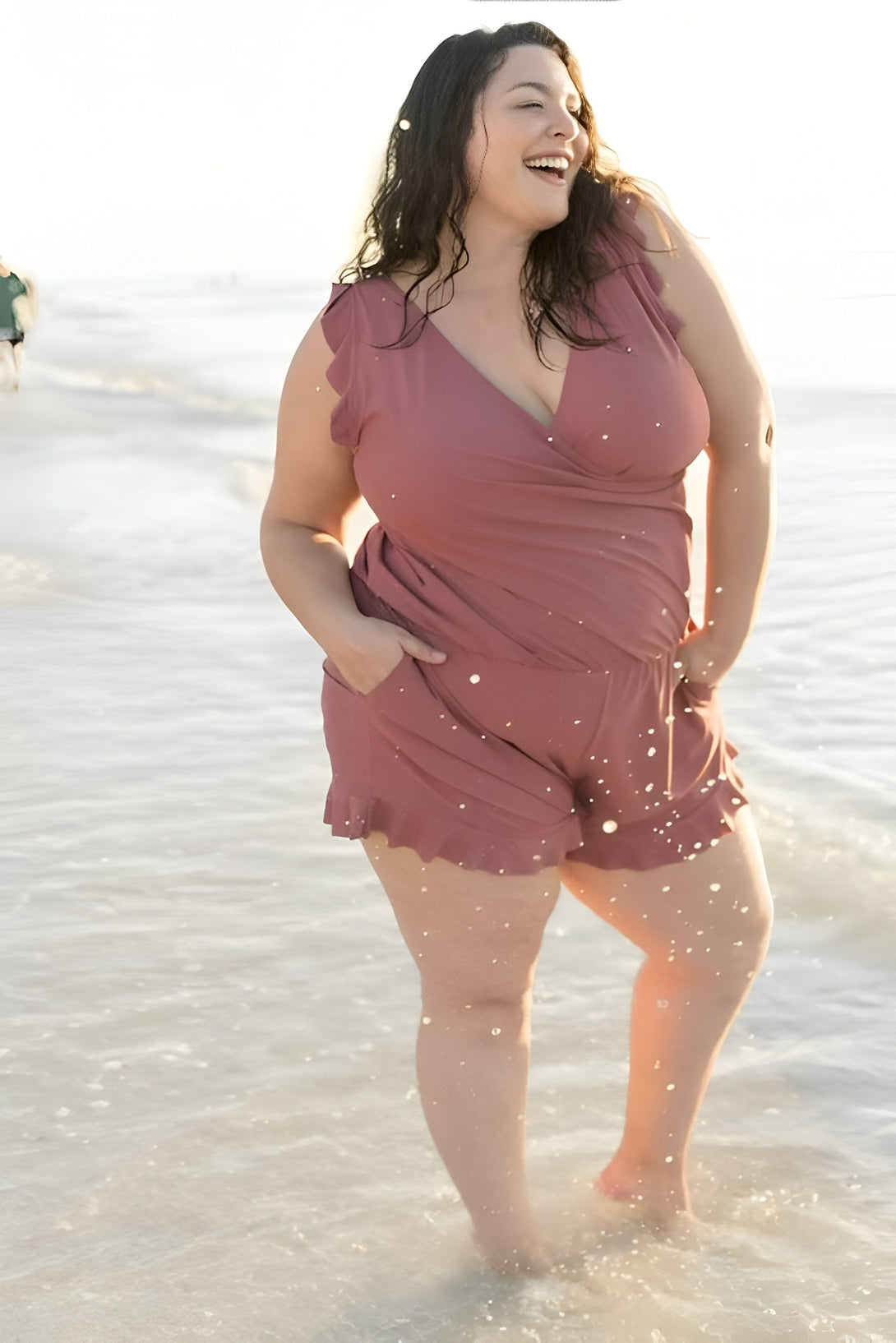 Maillot de Bain Allaitement Volants
