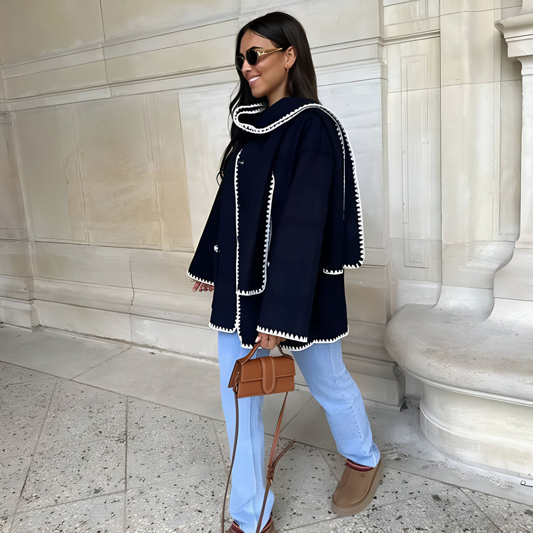 Manteau Femme Automne-Hiver Col V
