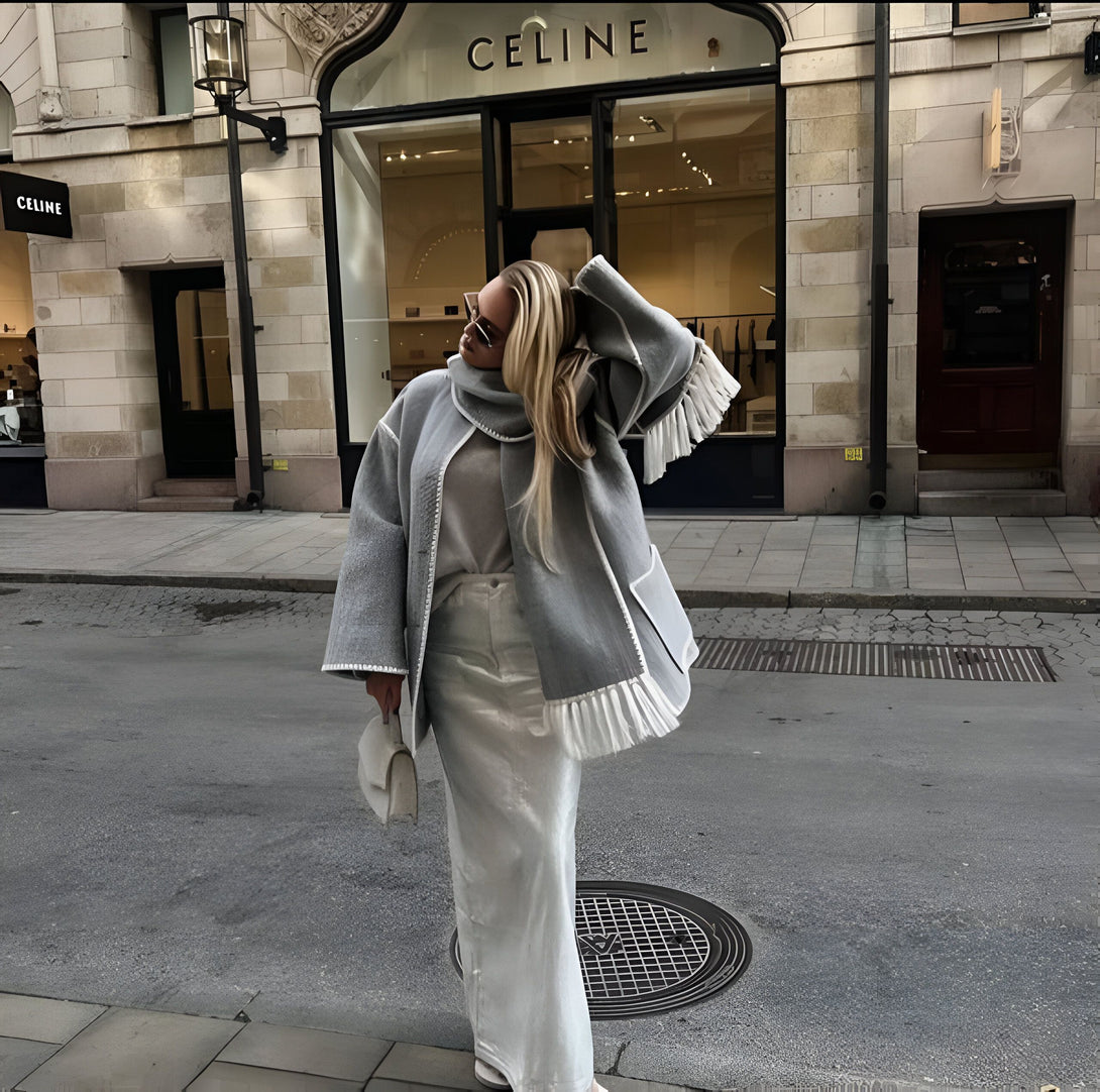 Manteau Femme Automne-Hiver Col V
