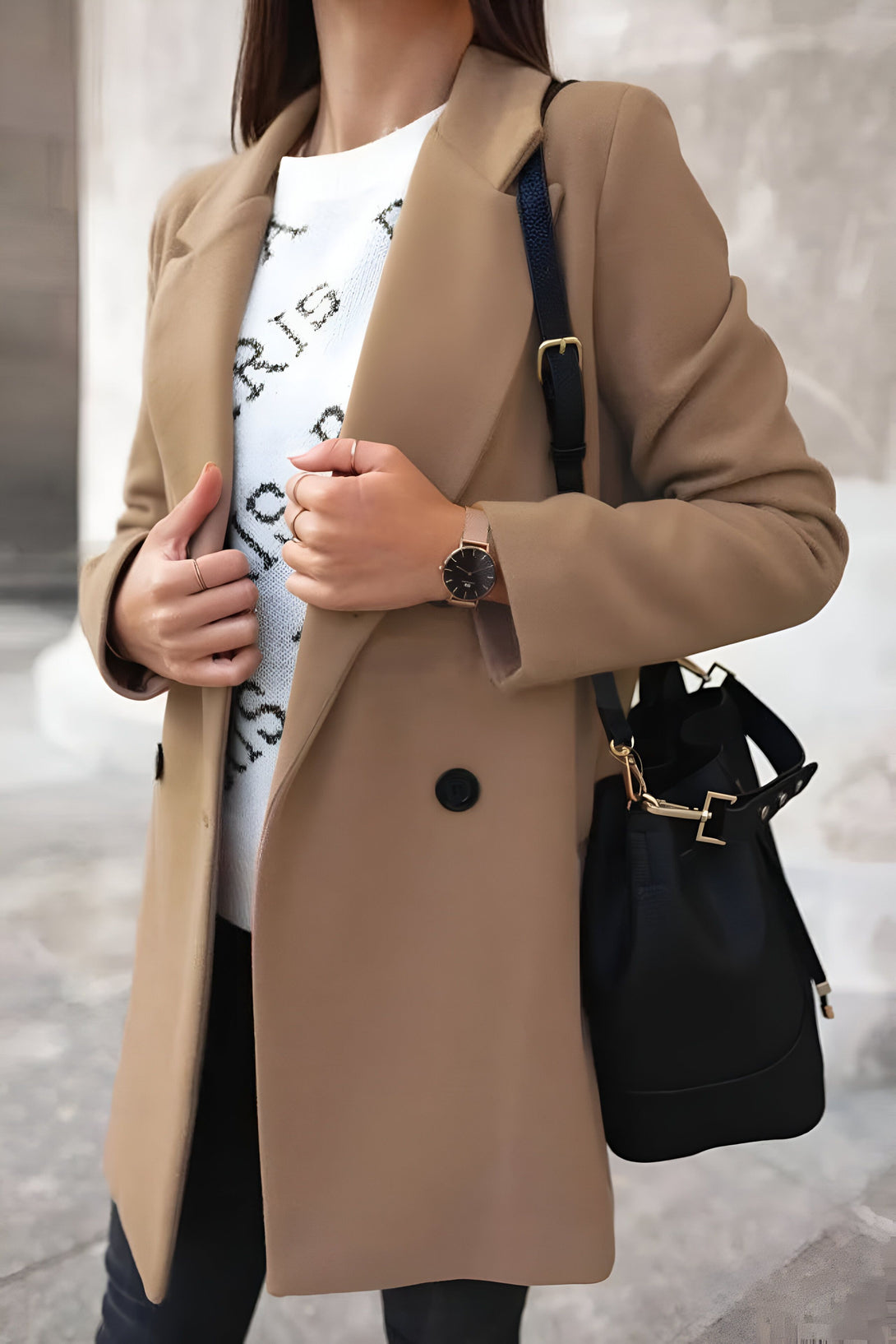 Manteau Femme Col Revers Automne-Hiver
