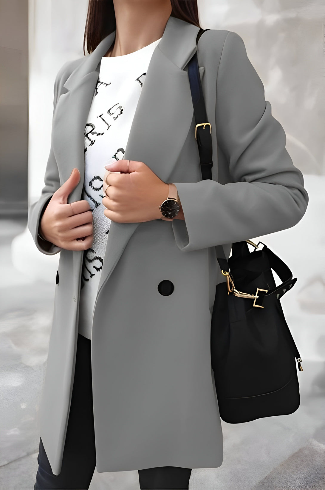 Manteau Femme Col Revers Automne-Hiver
