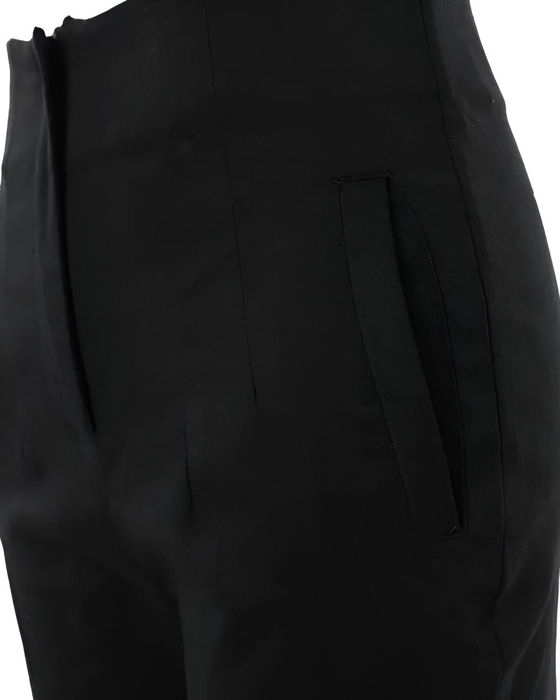 Une image d'un pantalon noir avec une poche sur le côté.