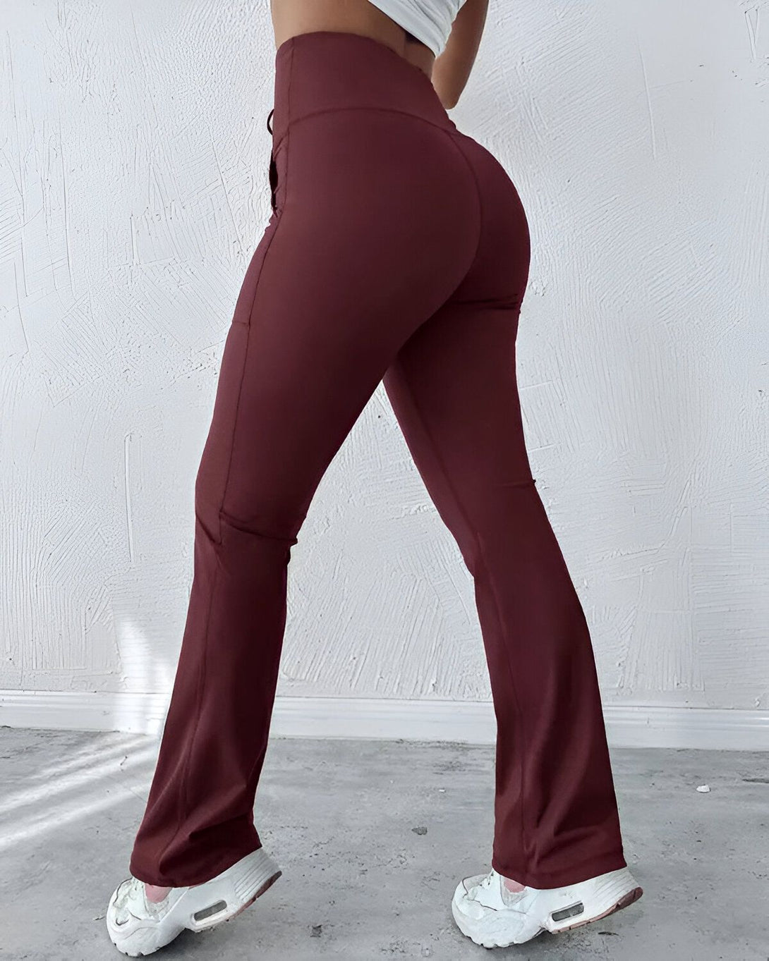 Pantalon évasé actif à lacets et séchage rapide