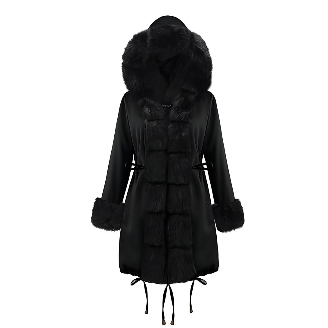 Parka Femme Fourrure Capuche Camo
