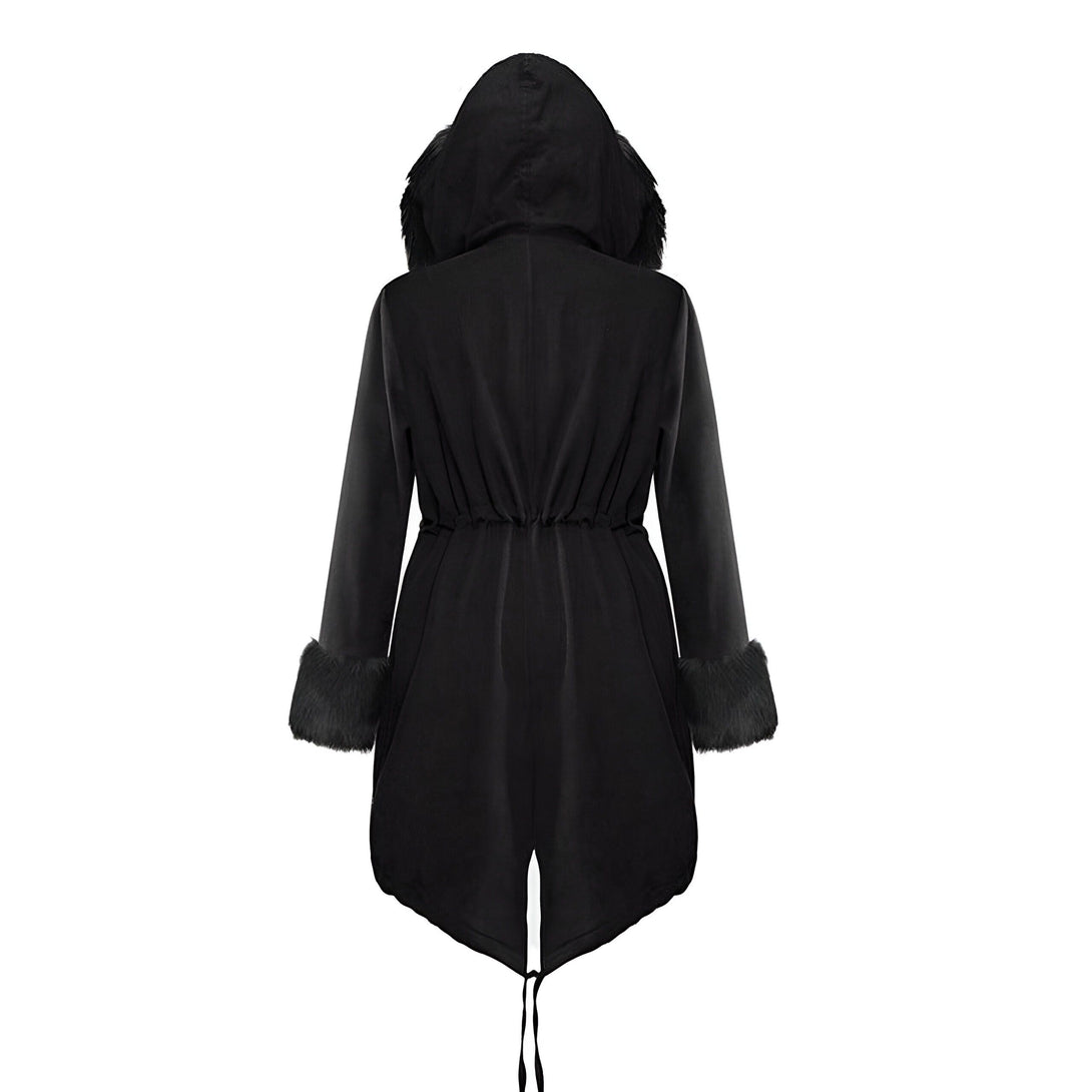 Parka Femme Fourrure Capuche Camo
