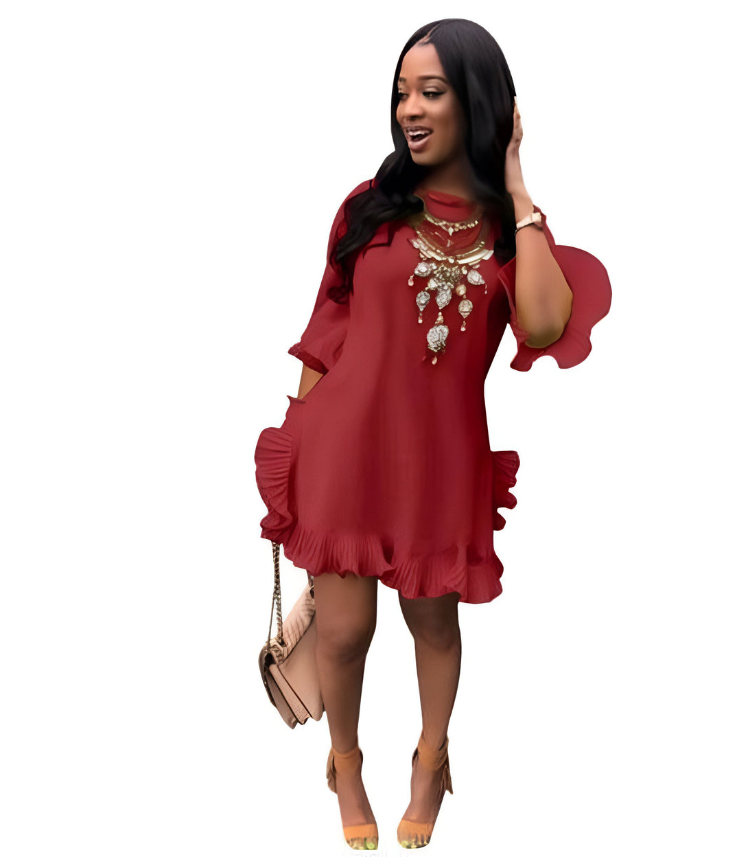 Robe d'été Chic à Volants
