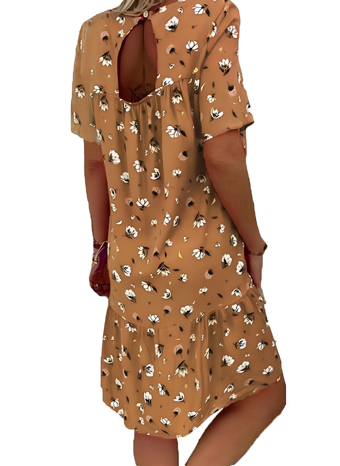 Robe d'été florale rouge
