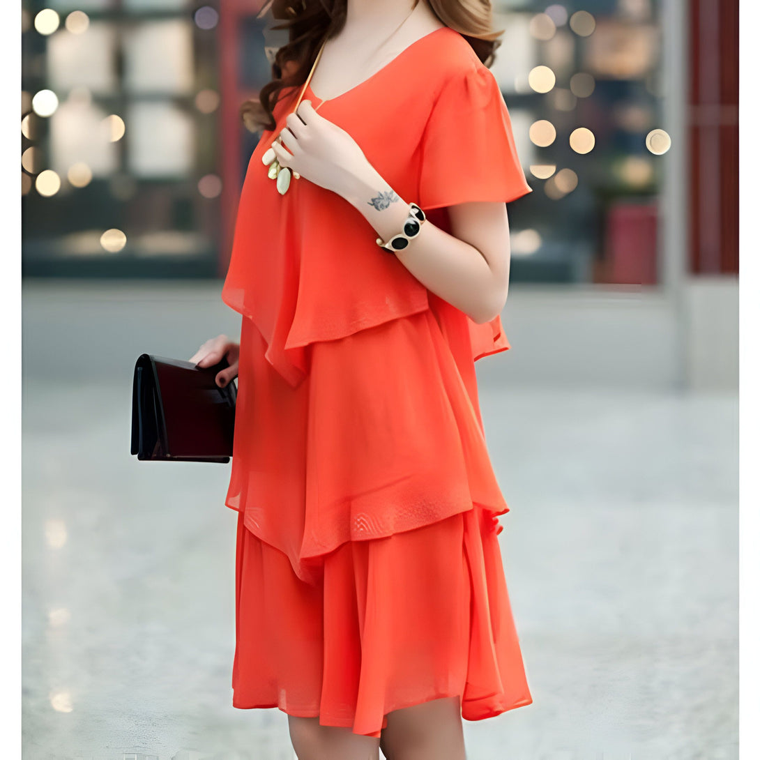 Robe Femme Chic à Volants

