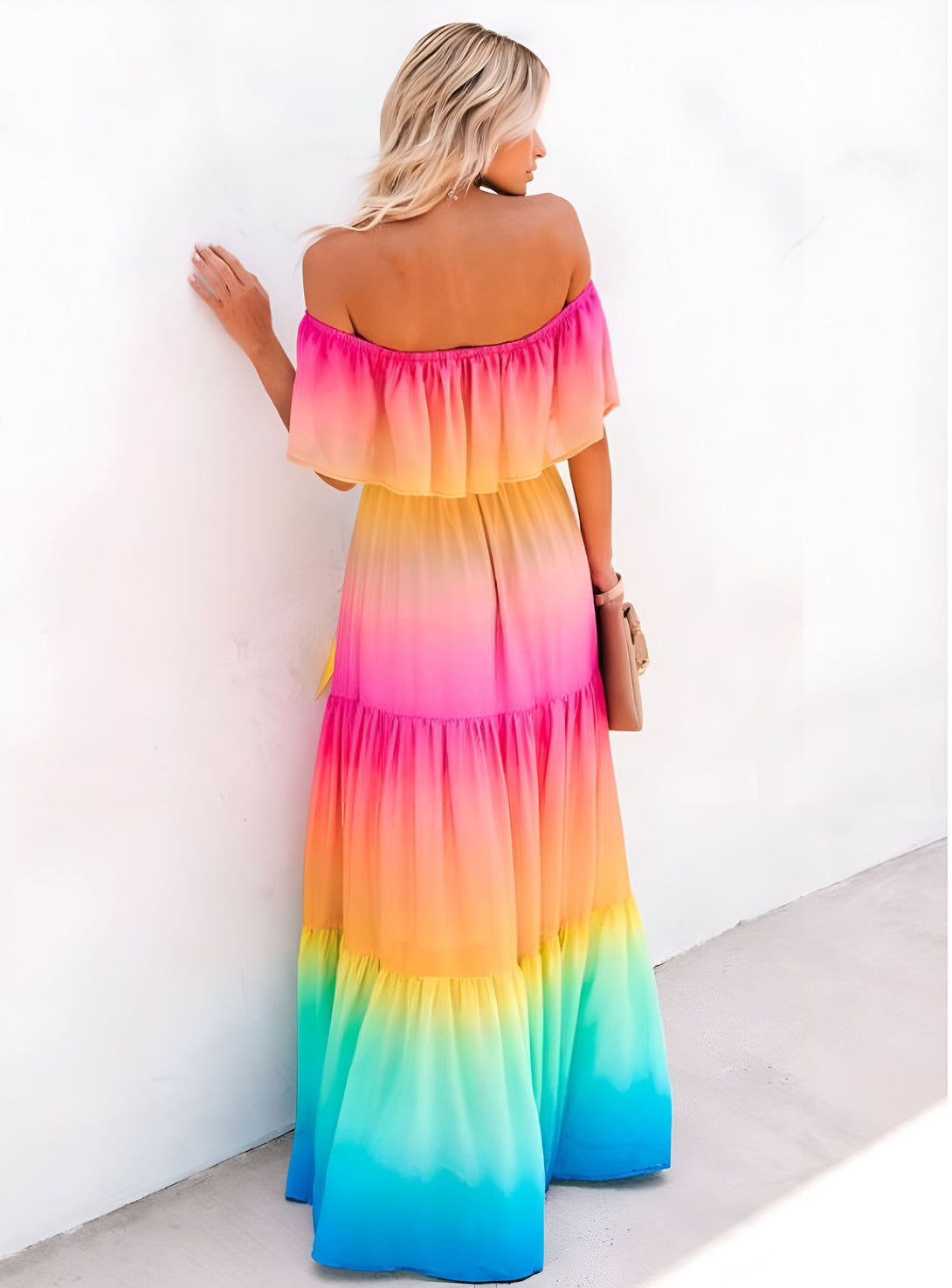 Robe Longue Bohème Arc-en-ciel
