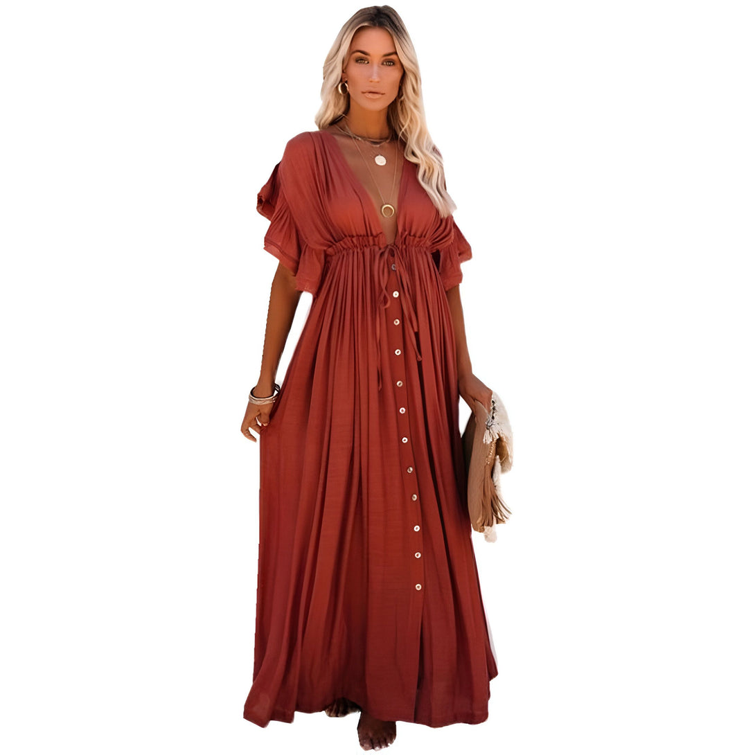 Robe Maxi Bohème Coton Été
