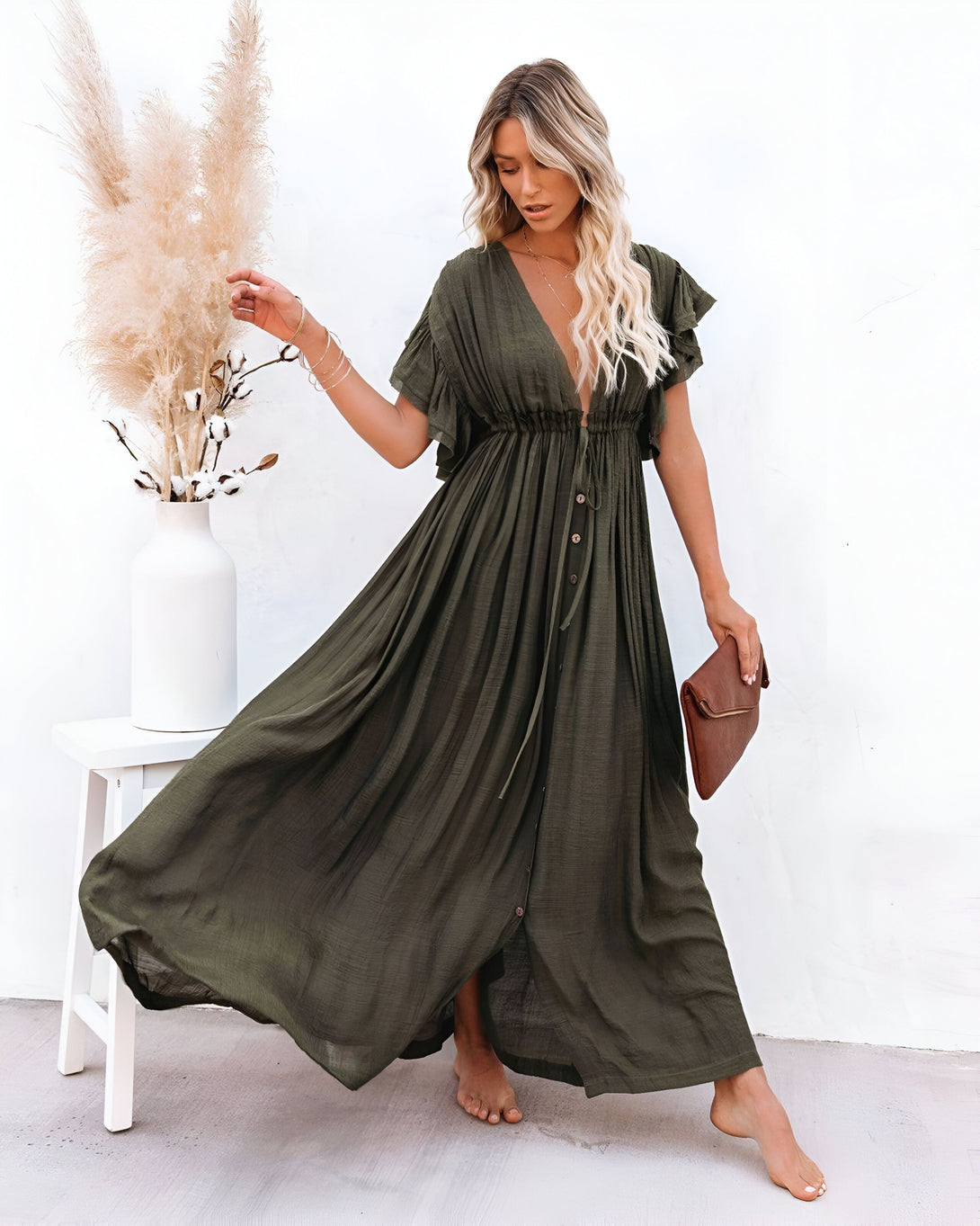 Robe Maxi Bohème Coton Été
