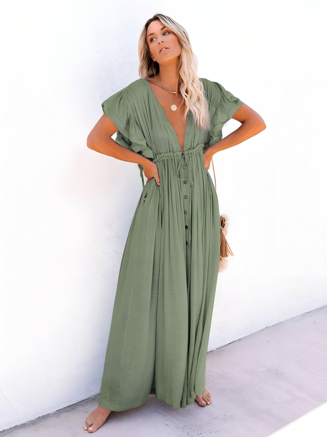 Robe Maxi Bohème Coton Été
