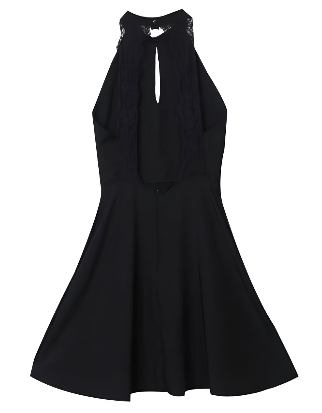 Robe Noire Élégante Dentelle
