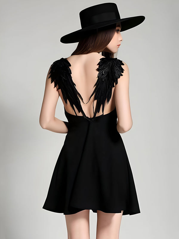 Robe Patineuse Ailes d'Ange Halloween
